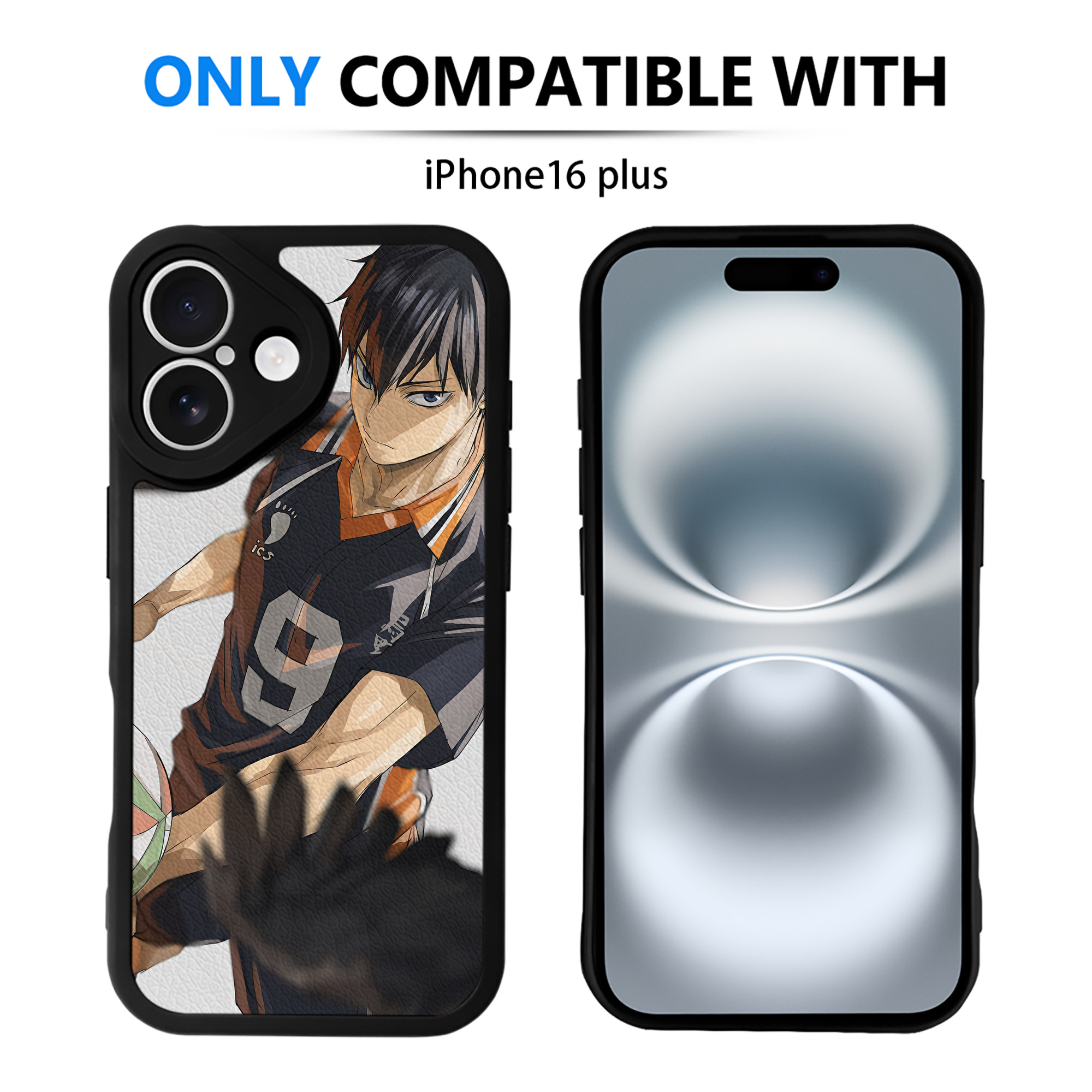 （画像用） ハイキュー!! Haikyu!! 【iPhone 16シリーズ対応】シリコンスマホケース（レザー調） 材質：シリコン